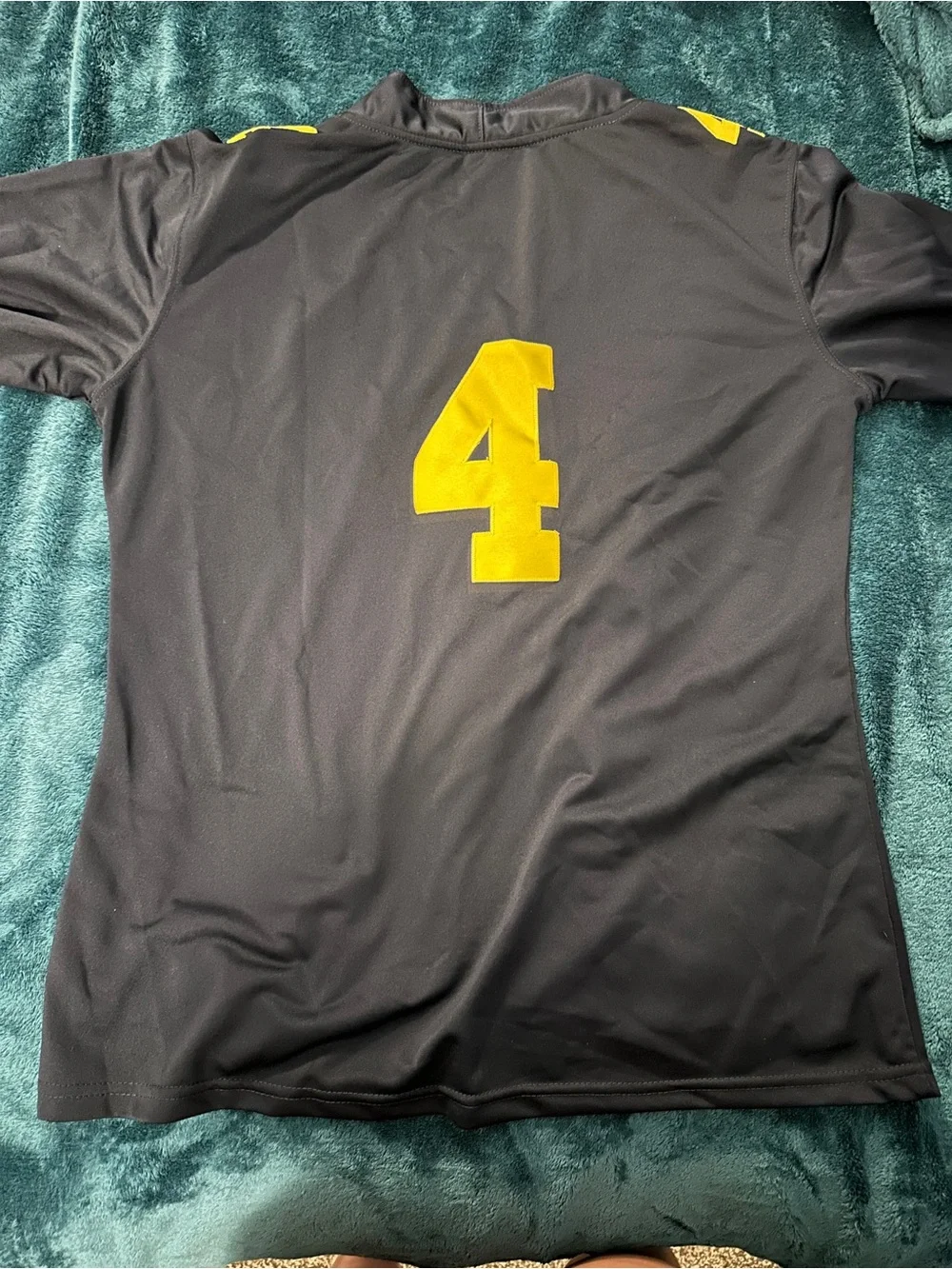 Jordan Black Jersey with Yellow Number 4